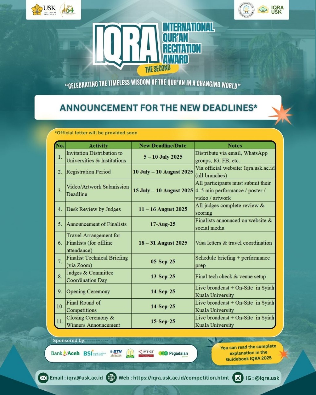 Calligraphy Competition Announcement